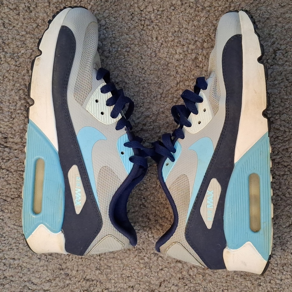 Size 5.5Y Nike Air Max 90 Ultra 2.0 (GS) 869951 400 Blue/Vivid Sky